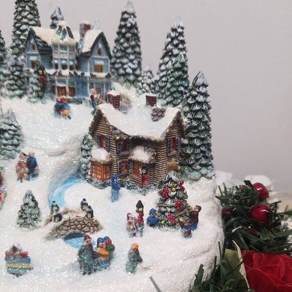 Thomas Kinkade Home for the Holidays Table Centerpiece - Bradford Exchange - Picture 6 of 16